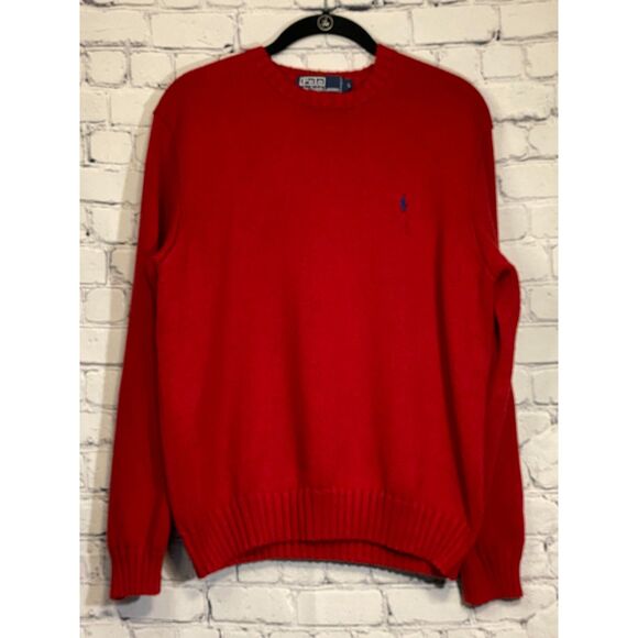 Polo by Ralph Lauren Men's Pullover Sweater Size L Red See Measurements - Picture 1 of 11